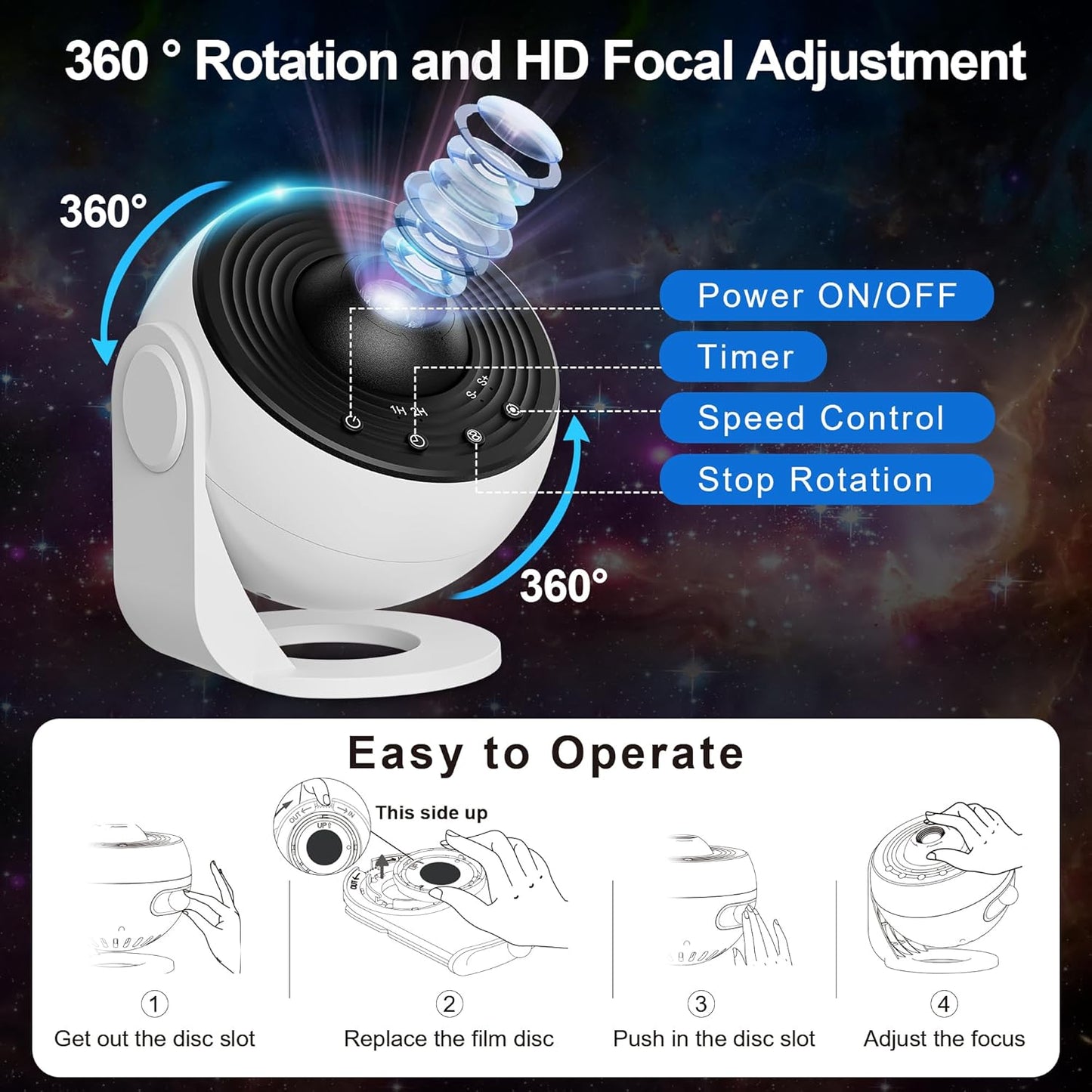 Planetarium Projector Pro — 13-in-1 Galaxy Light